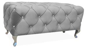 Pouf Hestia in velluto grigio - Blu14