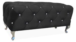 Pouf Hestia in velluto nero - Blu19