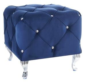 Pouf Hestia K in velluto blu navy - Blu86