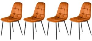 Set di 4 sedie K417 velluto cannella