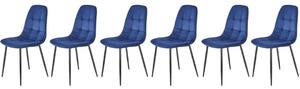 Set di 6 sedie K417 in velluto blu navy