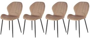 Set di 4 sedie K538 velluto beige