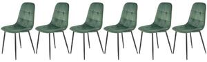 Set di 6 sedie K417 in velluto verde