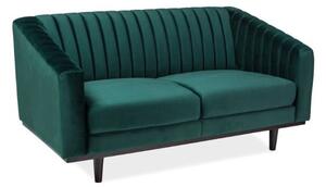 Divano Asprey in velluto Asprey 2 verde - H78 cm