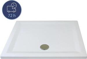 Piatto doccia rettangolare Breuer Flat Line Design bianco 750/900 mm