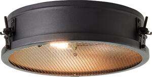 Lampada BRILLIANT, plafoniera Zois 34cm in corindone nero, metallo, 2x A60, E27, 28W, lampade standard (non incluse)