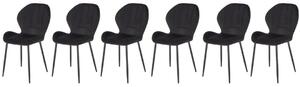 Set di 6 sedie K538 in velluto nero