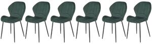 Set di 6 sedie K538 in velluto verde