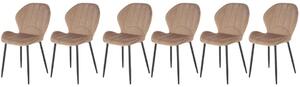Set di 6 sedie K538 velluto beige