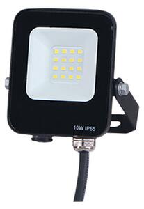 Faro proiettore Led 10W Nero da esterno IP65 Bianco neutro 4000K Lumix Space