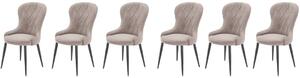 Set di 6 sedie K366 velluto beige