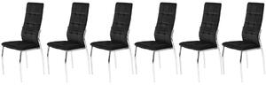 Set di 6 sedie K416 in velluto nero
