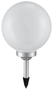 Lampada solare a LED, forma sferica, colore bianco, diametro 25 cm, altezza 65 cm