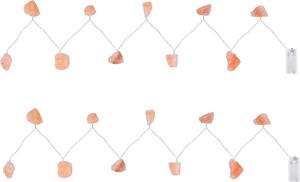 Catena luminosa a LED, composta da 20 cristalli di alimentata a batteria, con timer, lunghezza 165 cm