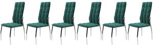 Set di 6 sedie K416 in velluto verde