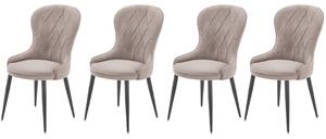 Set di 4 sedie K366 velluto beige