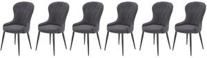 Set di 6 sedie K366 in velluto grigio