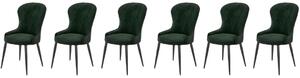 Set di 6 sedie K366 in velluto verde