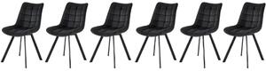 Set di 6 sedie K332 in velluto nero