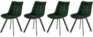 Set di 4 sedie K332 in velluto verde