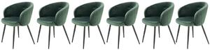 Set di 6 sedie K430 in velluto verde