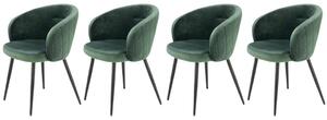 Set di 4 sedie K430 in velluto verde