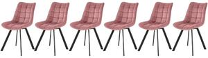 Set di 6 sedie K332 in velluto rosa