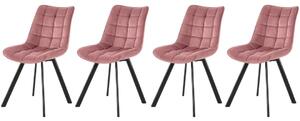 Set di 4 sedie K332 in velluto rosa