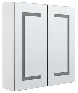 BELIANI Specchio da bagno con LED bianco 60 x 60 cm Moderno