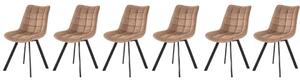 Set di 6 sedie K332 velluto beige