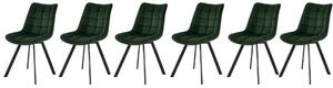 Set di 6 sedie K332 in velluto verde