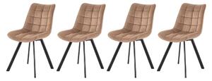 Set di 4 sedie K332 in velluto beige