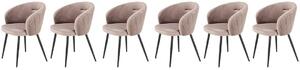 Set di 6 sedie K430 in velluto beige