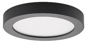 Prios LED plafoniera Edwina, nero, 25 cm, CCT, IP44
