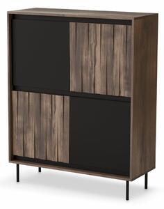 Credenza Swing KM-2 in noce/nero