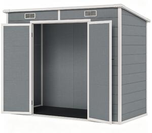 Outsunny, capanno da giardino di 2,54 m², impermeabile, con tetto a falda singola, ideale per riporre attrezzi