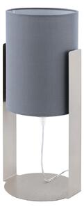 Lampada da tavolo SIPONTO grigio nichel opaco E27 1X40W L:17,5cm L:16cm H:40cm con cavo interruttore