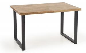 Tavolo Radus 140x85 cm in legno massello - rovere naturale/nero