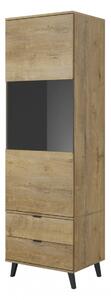 Vetrina Nest W-2 in rovere lefkas/nero
