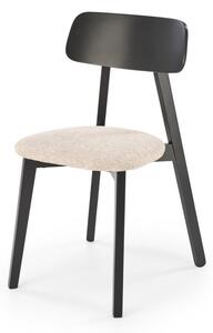 Sedia imbottita Hylo beige/nero