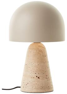 Lampada da tavolo Brilliant Nalam 94702/09 Soggiorno, camera da letto, sala da pranzo, corridoio, studio Pietra travertino/metallo Per interni beige - senza lampadina