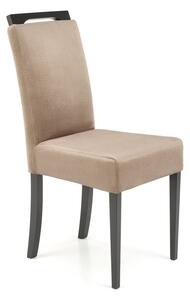 Sedia Clarion 2 in velluto beige/nero Monolith 09