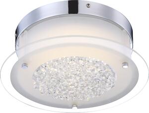 Lampada da soffitto Globo Leah cromata, 1xLED; 49314
