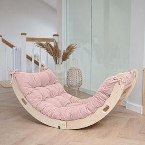 MAMOI® Arco da arrampicata con cuscini, cuscini per altalena arcobaleno, triangolo da arrampicata, arrampicata per bambini, arco in legno per bambini, parco giochi, struttura per arrampicata da interno