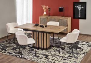 Tavolo Lamello allungabile in rovere castagno/nero - L160-210xl90xh76 cm