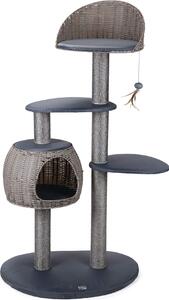 Karlie Misty tiragraffi da esterno per gatti albero da gioco grigio 77 x 57 x 160 cm