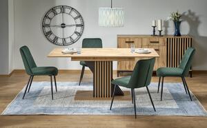 Tavolo allungabile Fabiano in rovere wotan/nero - L130-175 cm