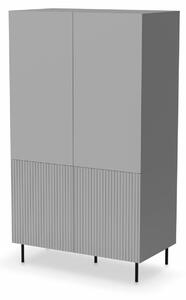 Credenza Asensio S-1 in grigio chiaro/nero - L80 cm
