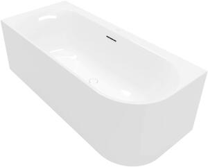 Vasca da bagno sospesa ovale Loop & Friends di Villeroy & Boch, dimensioni 170 x 75 cm, per installazione ad angolo, lato sinistro