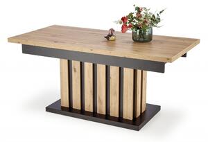Tavolo Baretti allungabile in rovere castagno/nero - L130-170 cm